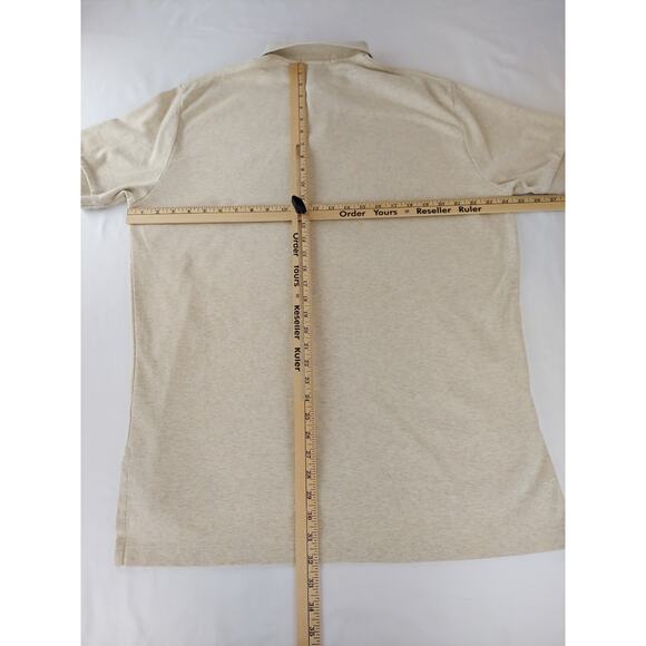 Vintage Polo Ralph Lauren Men's Heather Beige Short Sleeve Polo Preppy Shirt XL - Picture 10 of 10